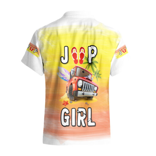 Chemise hawaïenne fille Jeep surf avec la mer – Image 2