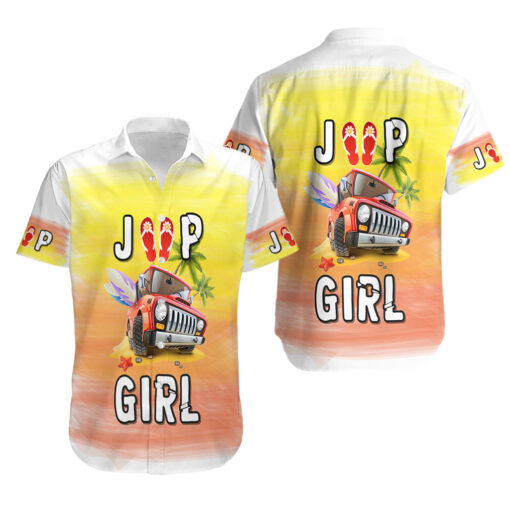 Chemise hawaïenne fille Jeep surf avec la mer – Image 3