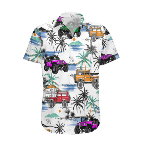 Chemise hawaïenne Jeep Hawaii cocotiers mix