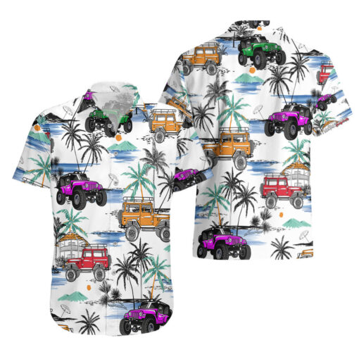 Chemise hawaïenne Jeep Hawaii cocotiers mix – Image 3