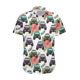 Chemise hawaïenne Jeep Hawaii fleurs d’hibiscus mix