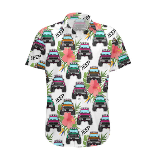 Chemise hawaïenne Jeep Hawaii fleurs d’hibiscus mix
