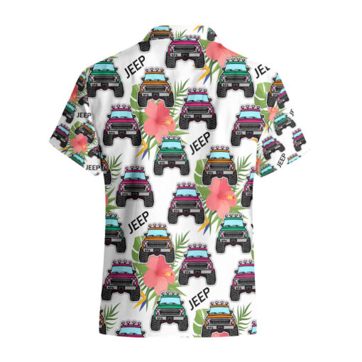 Chemise hawaïenne Jeep Hawaii fleurs d’hibiscus mix – Image 2