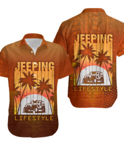 Chemise hawaïenne Jeep lifestyle coucher de soleil plage