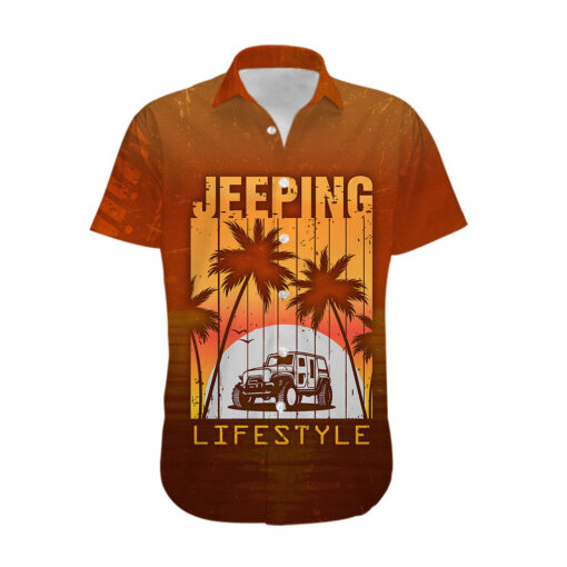 Chemise hawaïenne Jeep lifestyle coucher de soleil plage – Image 2