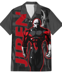 Chemise hawaïenne Jiren Dragon Ball motif abstrait texte Mix