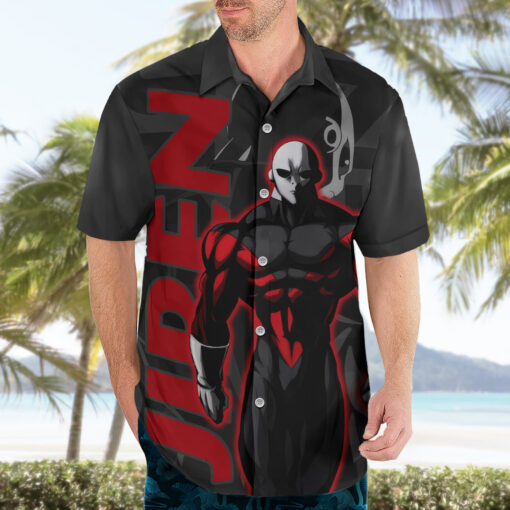 Chemise hawaïenne Jiren Dragon Ball motif abstrait texte Mix – Image 3