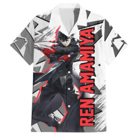 Chemise hawaïenne Joker Persona style cyber polygon Mix