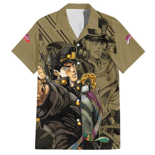 Chemise hawaïenne Jotaro Kujo JoJo’s Bizarre Adventure esquisse noire Mix