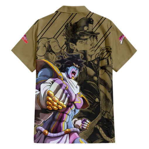Chemise hawaïenne Jotaro Kujo JoJo’s Bizarre Adventure esquisse noire Mix – Image 2