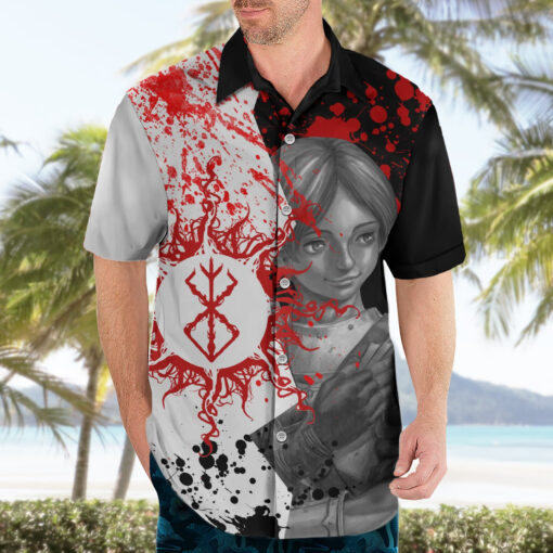 Chemise hawaïenne Judeau Berserk symbole course sang – Image 3