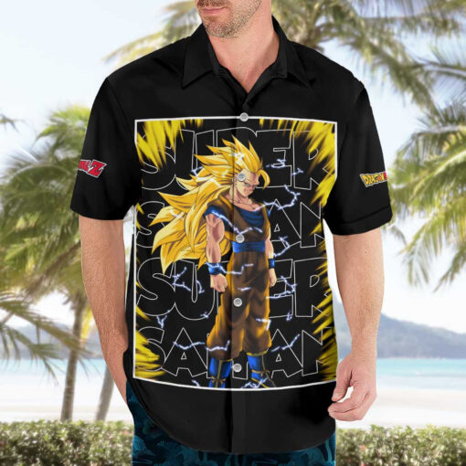 Chemise hawaïenne Kakarot Goku SSJ Dragon Ball Anime – Image 3