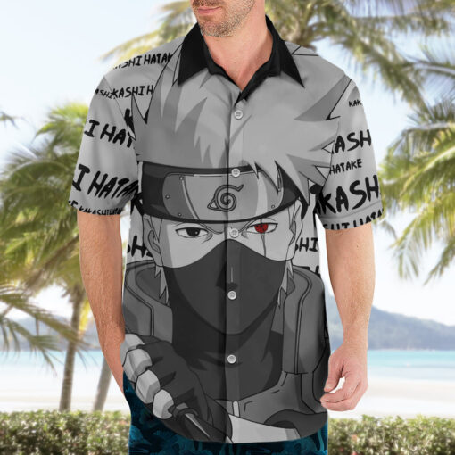 Chemise hawaïenne Kakashi Hatake style manga Anime – Image 3