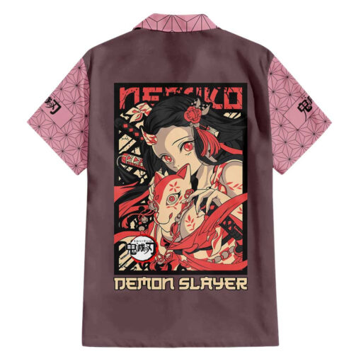 Chemise hawaïenne Nezuko Kamado Demon Slayer Anime – Image 2