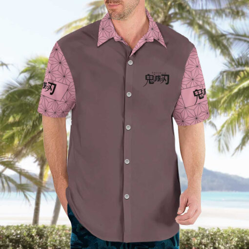 Chemise hawaïenne Nezuko Kamado Demon Slayer Anime – Image 3