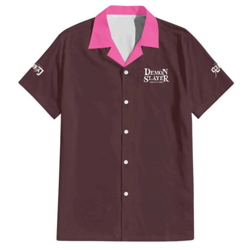 Chemise hawaïenne Nezuko Kamado Demon Slayer V2 Anime – Image 2