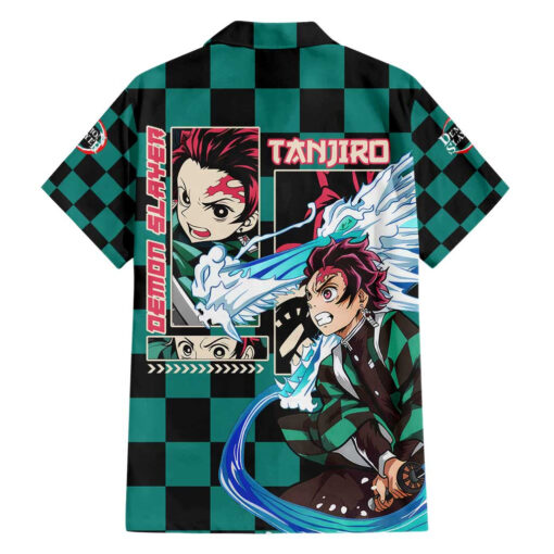 Chemise hawaïenne Tanjiro Kamado Haori Demon Slayer Anime – Image 2