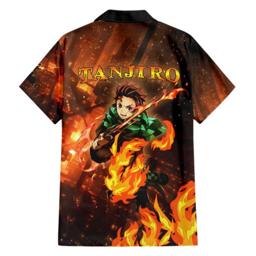 Chemise hawaïenne Tanjiro Kamado Château Infini Demon Slayer – Image 2