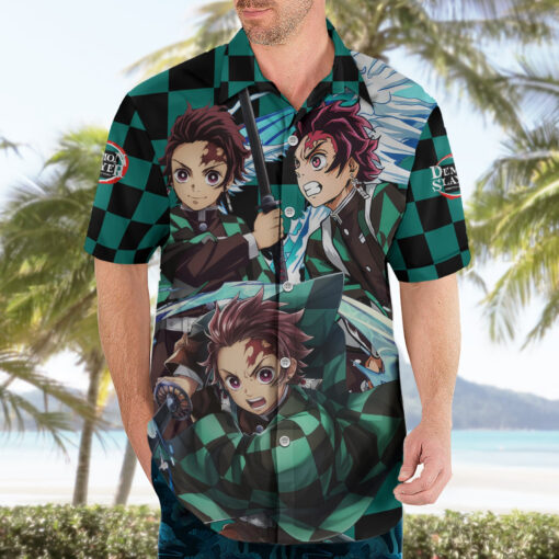 Chemise hawaïenne Tanjiro Kamado Demon Slayer classique – Image 3