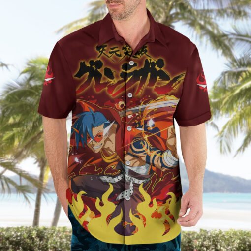 Chemise hawaïenne Kamina Gurren Lagann Anime – Image 3