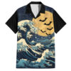 Chemise hawaïenne Vague de Kanagawa Halloween Japon