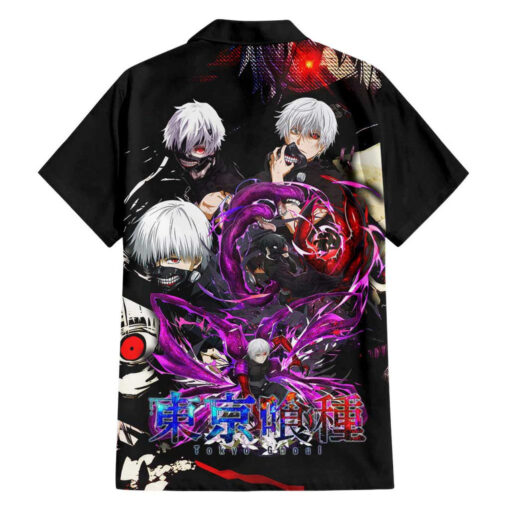 Chemise hawaïenne Kaneki Ken Tokyo Ghoul style grunge – Image 2