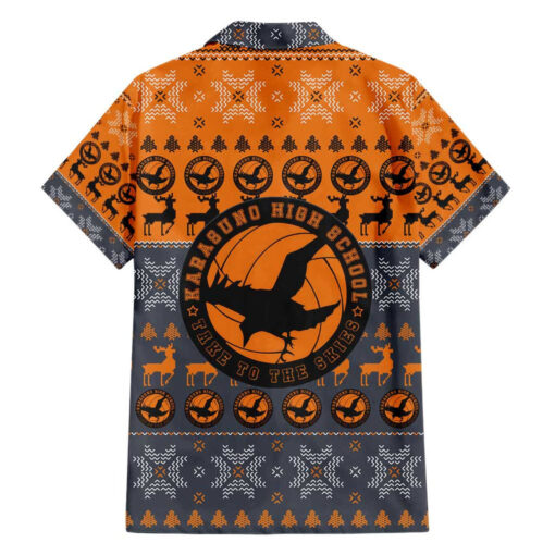 Chemise hawaïenne Karasuno Haikyuu Noël Mix Anime – Image 2