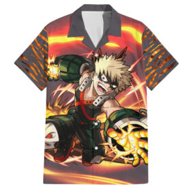 Chemise hawaïenne Katsuki Bakugo My Hero Academia Dynamight Anime
