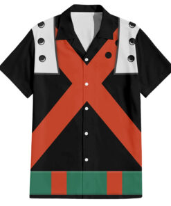 Chemise hawaïenne Katsuki Bakugo uniforme de héros Anime