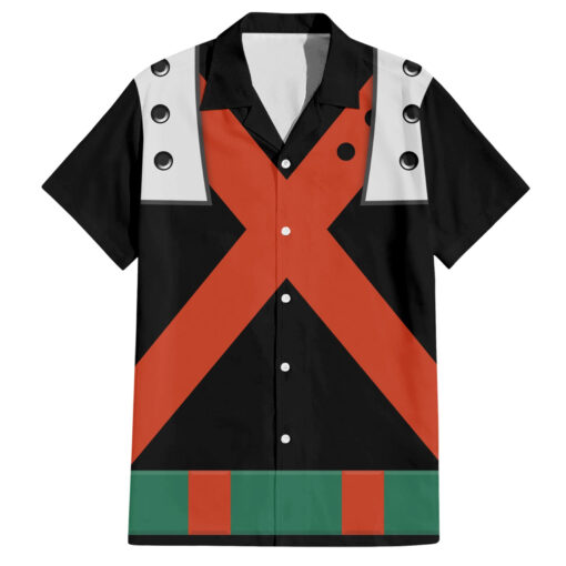 Chemise hawaïenne Katsuki Bakugo uniforme de héros Anime