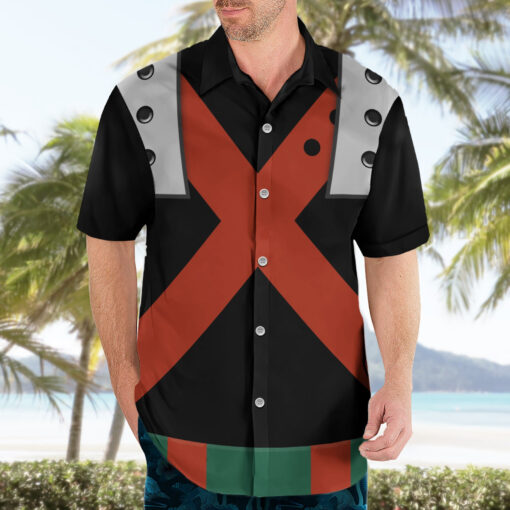 Chemise hawaïenne Katsuki Bakugo uniforme de héros Anime – Image 3