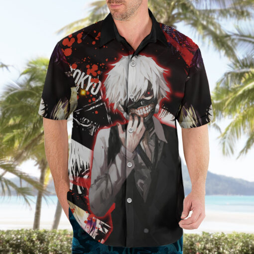 Chemise hawaïenne Ken Kaneki Tokyo Ghoul – Image 3