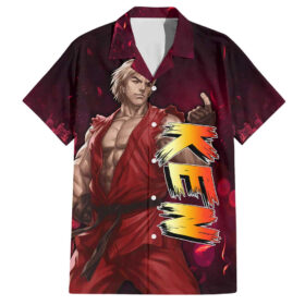 Chemise hawaïenne Ken Street Fighter Anime