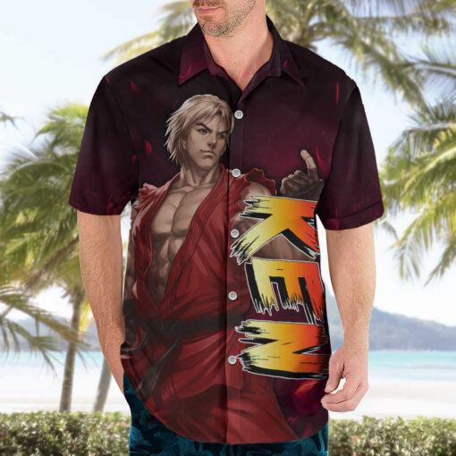 Chemise hawaïenne Ken Street Fighter Anime – Image 3