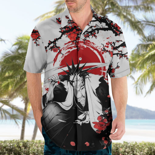 Chemise hawaïenne Kenpachi Zaraki style japonais Anime – Image 3