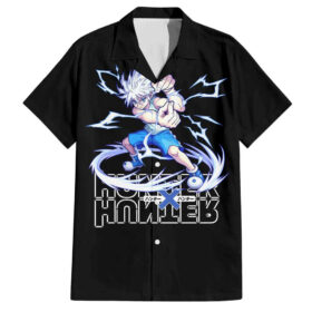 Chemise hawaïenne Killua Zoldyck Hunter x Hunter style japonais
