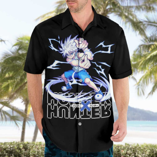 Chemise hawaïenne Killua Zoldyck Hunter x Hunter style japonais – Image 3