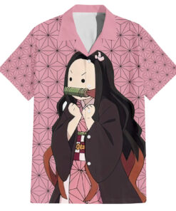 Chemise hawaïenne Nezuko Kimetsu Demon Slayer humour Anime