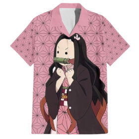 Chemise hawaïenne Nezuko Kimetsu Demon Slayer humour Anime
