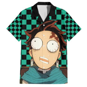 Chemise hawaïenne Tanjiro Kimetsu Demon Slayer Anime