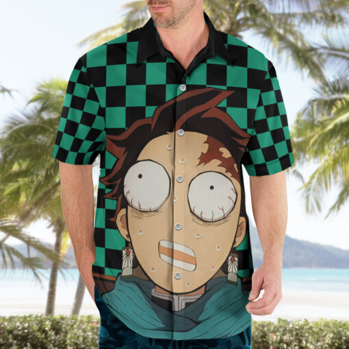 Chemise hawaïenne Tanjiro Kimetsu Demon Slayer Anime – Image 3