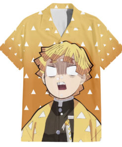 Chemise hawaïenne Zenitsu Kimetsu Demon Slayer humour Anime