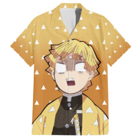 Chemise hawaïenne Zenitsu Kimetsu Demon Slayer humour Anime
