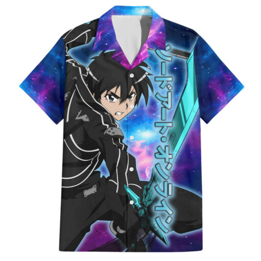 Chemise hawaïenne Kirito style galaxie Sword Art Galaxy