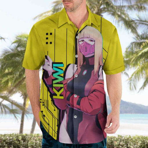 Chemise hawaïenne Kiwi Cyberpunk Edgerunners Anime – Image 3