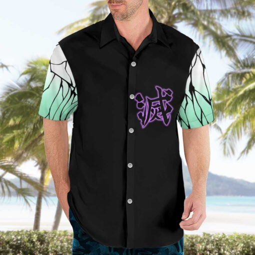 Chemise hawaïenne Shinobu Kocho Demon Slayer Anime – Image 3