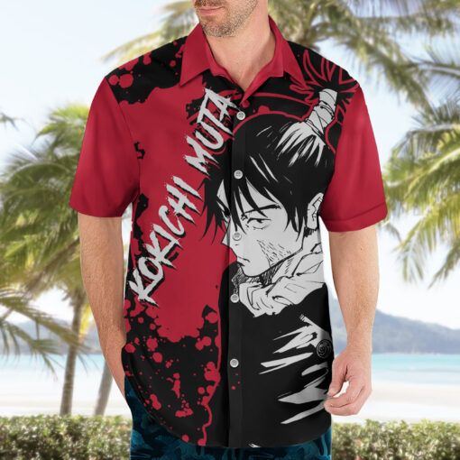 Chemise hawaïenne Kokichi Muta Jujutsu Kaisen style manga – Image 3