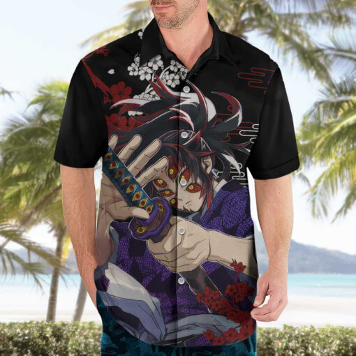Chemise hawaïenne Kokushibo Demon Slayer Japon Anime – Image 3