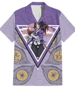 Chemise hawaïenne Kokushibo Demon Slayer motif japonais Mix