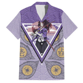 Chemise hawaïenne Kokushibo Demon Slayer motif japonais Mix